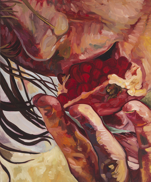 Logan Bruce Painting LoganBruceArt.com Fuit and Flesh  Pomegranate Logan Oil on Canvas